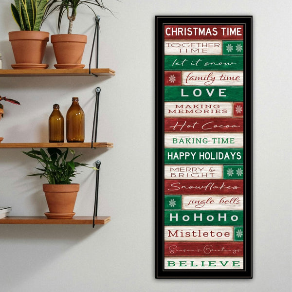 English Elm Trendy Decor 4u Vertical Christmas Framed Print Fade Resistant Wall Art for Narrow Spaces B067P256648