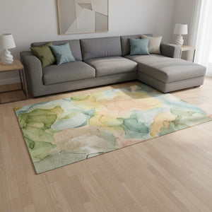 HomeRoots 9' X 12' Vibrant Abstract Washable Area Rug with UV Protection – Ideal for Busy Homes & Style 646703