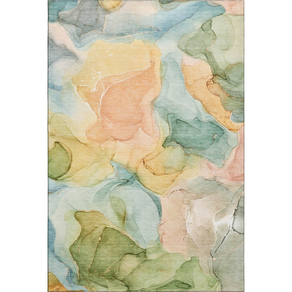 HomeRoots 10' X 14' Vibrant Abstract Area Rug with UV Protection – Washable, Stain Resistant & Perfect for High-Traffic Homes! 646704