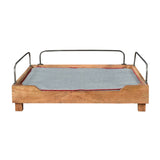 Christopher Knight Home® Rustic Mango Wood Pet Bed with Removable Cushion - Industrial Modern Design, 30.00