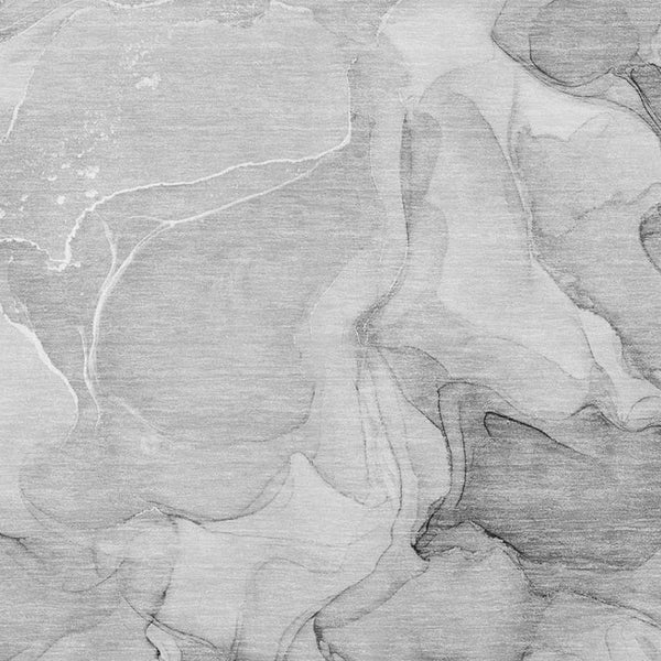 HomeRoots 8' X 10' Gray and Ivory Abstract Area Rug – Durable, Washable, Stain Resistant, UV Protected Design 646714