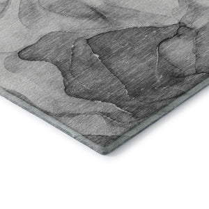 HomeRoots 10' Gray and Ivory Abstract Washable Area Rug with UV Protection - Ideal for High-Traffic Spaces! 646716