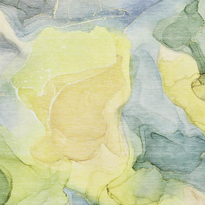 HomeRoots 10' X 14' Washable Area Rug in Yellow, Blue & Beige – Durable, UV Resistant, & Perfect for Kids & Pets! 646752