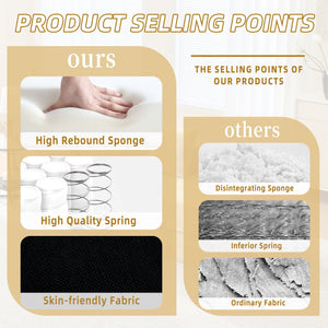 English Elm UNITED Folding Sofa Bed with Removable Cover Zipper, Chenille Memory Foam Sleeper for Small Spaces Black W1568P293809