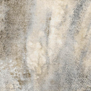 HomeRoots 8' X 10' Beige & Ivory Abstract Area Rug – Washable, Stain Resistant, UV Protected for Modern Homes 646766