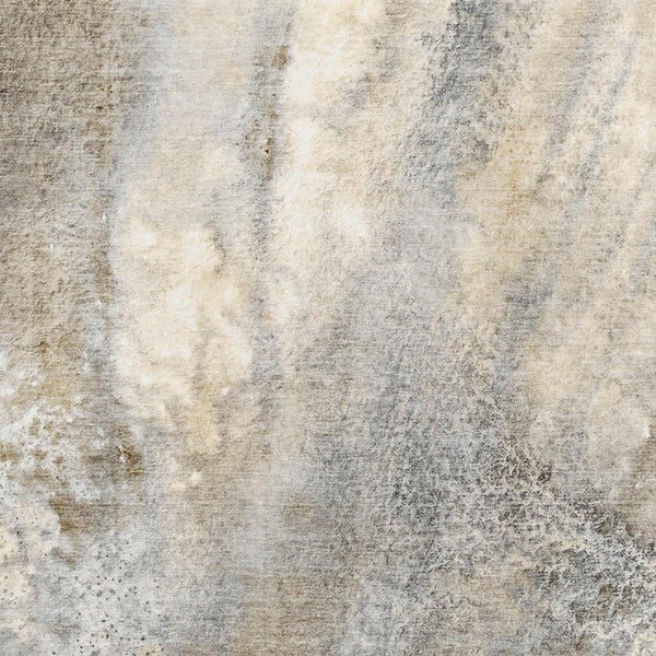HomeRoots 9' X 12' Beige And Ivory Abstract Washable Area Rug – Stylish, Durable, UV-Protected for High-Traffic Homes 646767