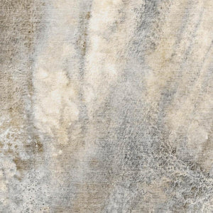 HomeRoots 9' X 12' Beige And Ivory Abstract Washable Area Rug – Stylish, Durable, UV-Protected for High-Traffic Homes 646767