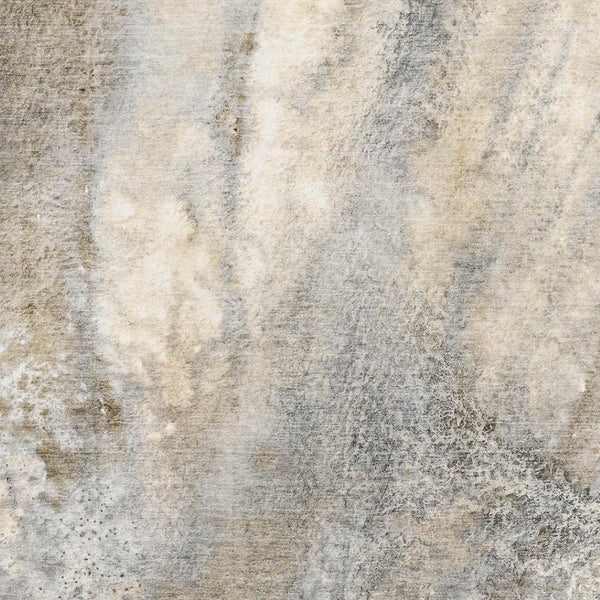 HomeRoots 9' X 12' Beige And Ivory Abstract Washable Area Rug – Stylish, Durable, UV-Protected for High-Traffic Homes 646767