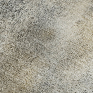 HomeRoots 10' X 14' Beige and Ivory Abstract Washable Area Rug – Stylish, UV-Protected, Durable for High Traffic Homes 646768