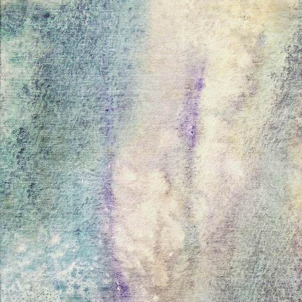 HomeRoots 5' Abstract Area Rug in Blue, Purple & Ivory – Washable, UV Protected & Durable for High Traffic Areas 646770
