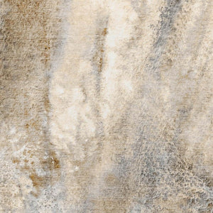 HomeRoots 5' X 8' Stylish Brown and Ivory Abstract Area Rug - Washable, UV Protected for Durable Everyday Living 646776