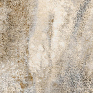 HomeRoots 8' X 10' Brown and Ivory Abstract Area Rug - Washable, UV Protected, Stain Resistant for High-Traffic Areas 646778