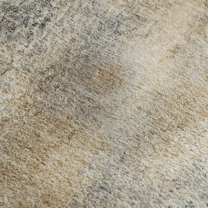 HomeRoots 8' X 10' Brown and Ivory Abstract Area Rug - Washable, UV Protected, Stain Resistant for High-Traffic Areas 646778
