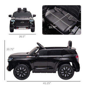 English Elm Aosom Licensed Chevrolet Tahoe 12v Kids Electric Ride on Suv with Remote Control W2225P200612