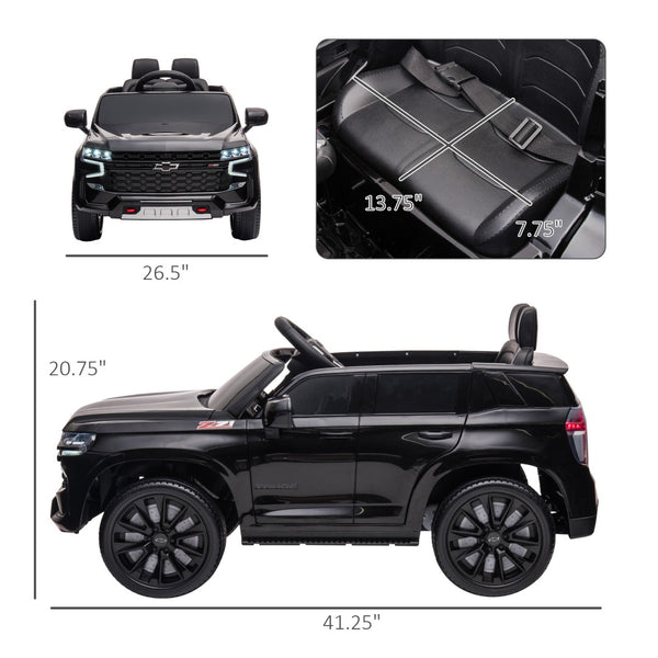 English Elm Aosom Licensed Chevrolet Tahoe 12v Kids Electric Ride on Suv with Remote Control W2225P200612