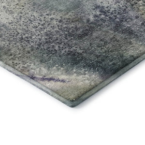 HomeRoots 8' X 10' Abstract Ivory and Purple Washable Area Rug with UV Protection for Stylish Durability 646784