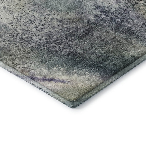 HomeRoots 8' X 10' Abstract Ivory and Purple Washable Area Rug with UV Protection for Stylish Durability 646784
