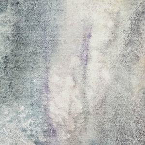 HomeRoots 9' X 12' Ivory And Purple Abstract Area Rug - Washable, UV Protected, Soft & Ideal for High-Traffic Rooms 646785