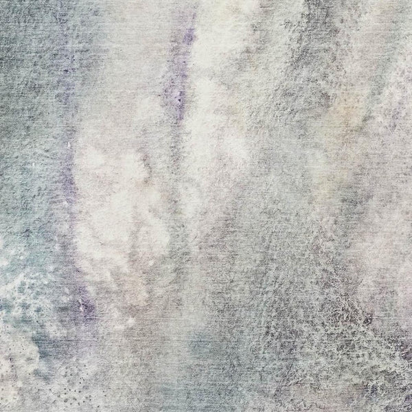 HomeRoots 10' X 14' Ivory And Purple Abstract Area Rug - Durable, Washable, UV-Protected for Modern Spaces 646786