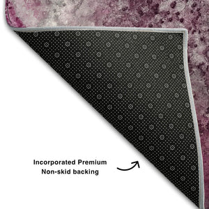 HomeRoots 8' X 10' Contemporary Pink and Ivory Abstract Area Rug – Washable, UV-Protected, Durable Design 646796