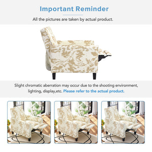 English Elm Christopher Knight Home® - 27.5" Push Back Recliner with Beech Legs, Deep Ergonomic Seat & Extendable Footrest for Rooms Yellow N763P256508G