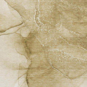 HomeRoots 5' X 8' Washable Beige and Ivory Abstract Area Rug with UV Protection - Perfect for Busy Homes! 646848