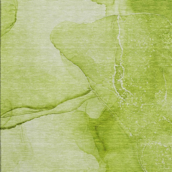 HomeRoots 9' X 12' Green & Ivory Abstract Area Rug – UV Protected, Washable, Family-Friendly, Stylish Design! 646863