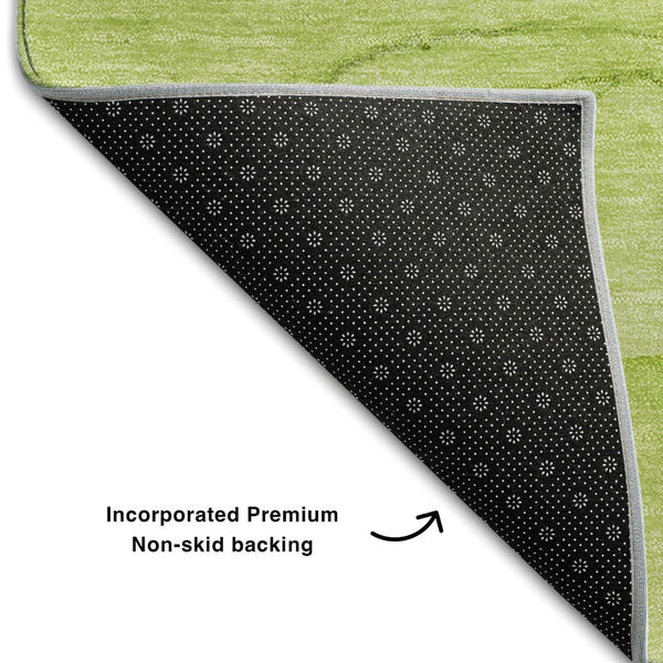 HomeRoots 10' X 14' Green and Ivory Abstract Washable Area Rug – Stylish, Durable, UV-Protected for Every Home 646864