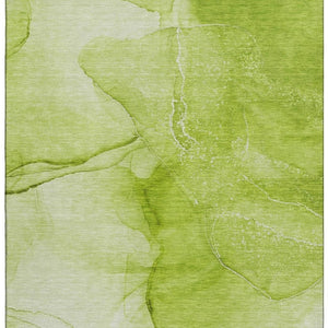 HomeRoots 10' X 14' Green and Ivory Abstract Washable Area Rug – Stylish, Durable, UV-Protected for Every Home 646864
