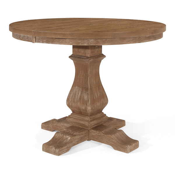 English Elm Christopher Knight Home® - Oval Extension Dining Table – Elegant Rubberwood Design With Natural Finish & Pedestal Base For Style N771P355872G_N771P355873G