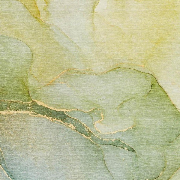 HomeRoots 8' X 10' Green and Ivory Abstract Washable Area Rug - Durable, Stylish, UV-Protected for Homes! 646904