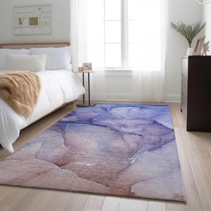 HomeRoots 10' X 14' Navy Blue & Ivory Abstract Area Rug – Stain-Resistant, UV-Protected, Soft & Durable Design 646912
