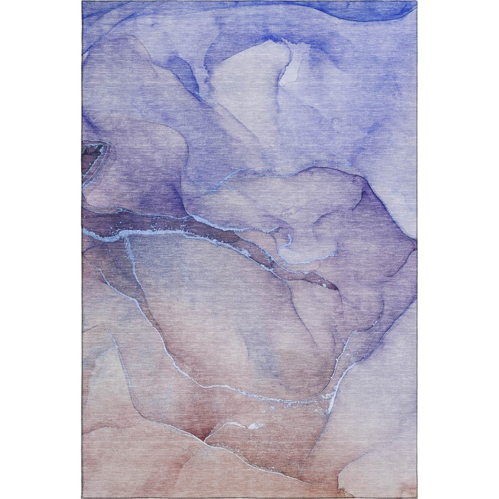 HomeRoots 10' X 14' Navy Blue & Ivory Abstract Area Rug – Stain-Resistant, UV-Protected, Soft & Durable Design 646912
