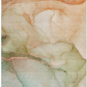 HomeRoots 10' Teal and Ivory Abstract Area Rug – Stylish, Washable, UV Protected for High-Traffic Spaces! 646930