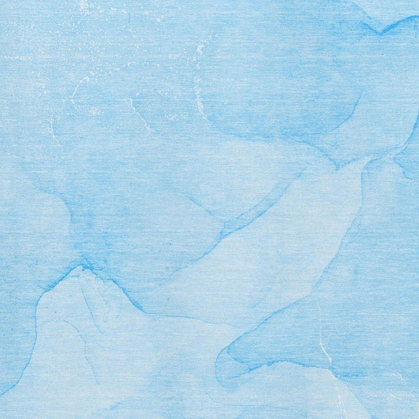 HomeRoots 9' Blue and Ivory Abstract Area Rug - Washable, UV-Protected, Durable for High-Traffic Spaces 646935