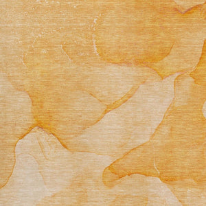 HomeRoots 5' X 8' Orange And Ivory Abstract Area Rug - Washable, UV Protected, Perfect for High-Traffic Rooms! 646944
