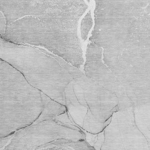 HomeRoots 9' Gray and Ivory Abstract Washable Area Rug with UV Protection - Stylish, Durable, and Easy Care! 646965