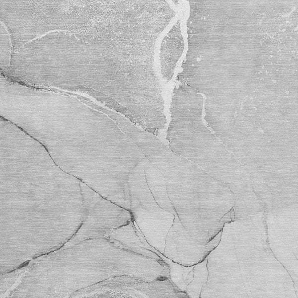 HomeRoots 9' Gray and Ivory Abstract Washable Area Rug with UV Protection - Stylish, Durable, and Easy Care! 646965