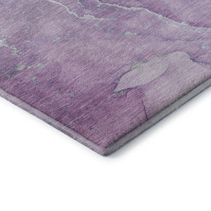 HomeRoots 5' X 8' Purple And Ivory Abstract Area Rug - Durable, Washable, UV Protected for Stylish Homes 646986