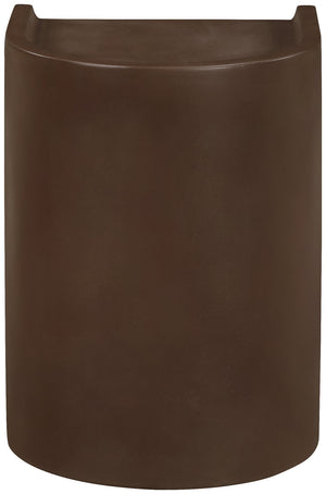Meridian Furniture Avenda Sculptural Concrete End Table with Geometric Cutout for Indoor Outdoor Living Spaces Brown 646Brown-ET