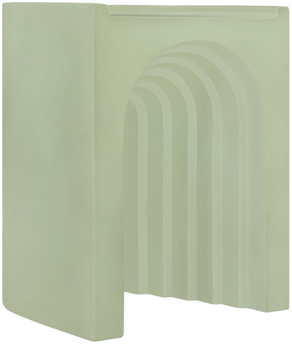 Meridian Furniture Avenda Sculptural Concrete End Table with Geometric Cutout for Indoor Outdoor Living Spaces Green 646Green-ET