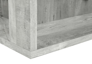 English Elm Bookshelf, 5-Tier Modern Etagere with 3 Adjustable Shelves and Reclaimed Wood-Look Finish, Compact Grey 50 L x 15 W x 7 H B2710P219743