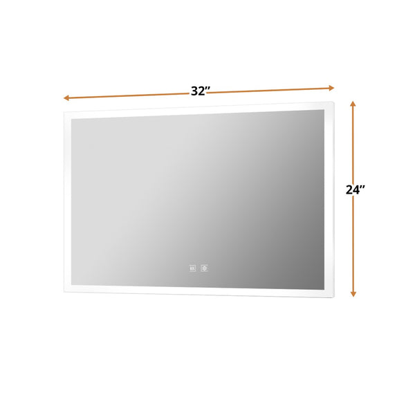 English Elm Aurorium Led Bathroom Vanity Mirror with Defogger and Touchscreen Controls B2731P478347