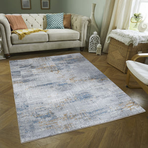 English Elm Nova Light Gray Area Rug - Versatile 2 Ft 7 In X 7 Ft Soft Polyester Floor Covering For Any Space B186P181157