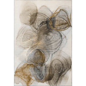 HomeRoots 5' X 8' Brown and Ivory Abstract Area Rug - Stylish, Stain Resistant & UV Protected for Busy Homes 647022
