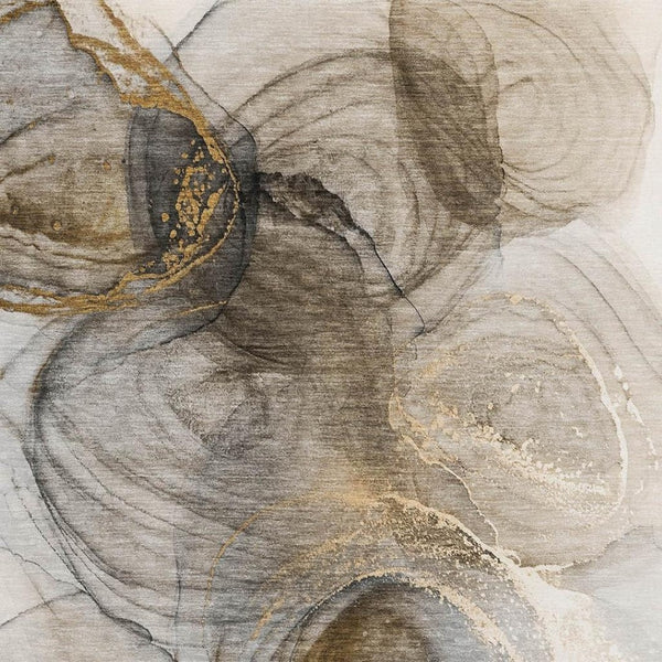 HomeRoots 9' X 12' Brown and Ivory Abstract Washable Area Rug - Stain Resistant, UV Protected, and Durable Design 647025