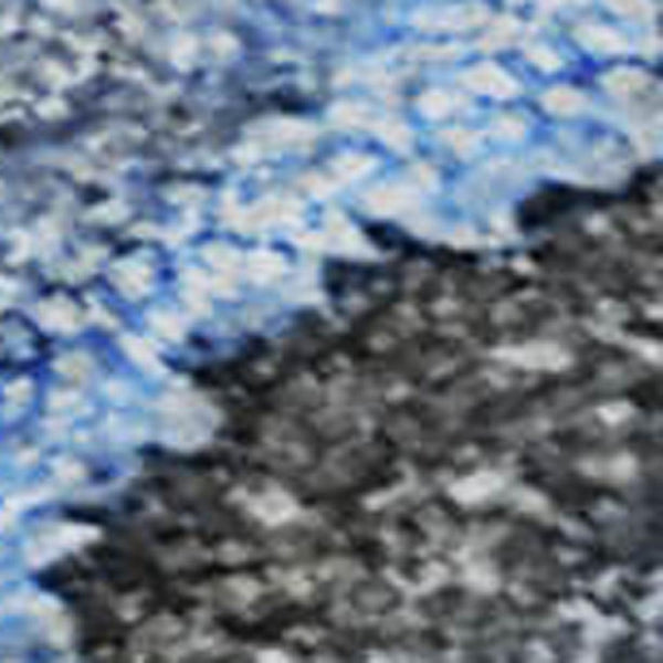 HomeRoots 9' X 12' Navy Blue & Ivory Abstract Area Rug - Stylish, Washable, UV-Protected for High-Traffic Homes 647037