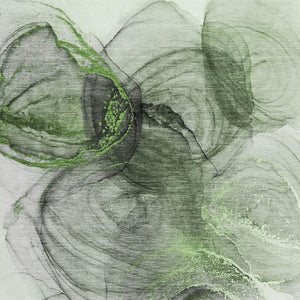 HomeRoots 8' X 10' Olive Green and Ivory Abstract Area Rug - Washable, UV-Protected, Stylish & Durable Design 647042