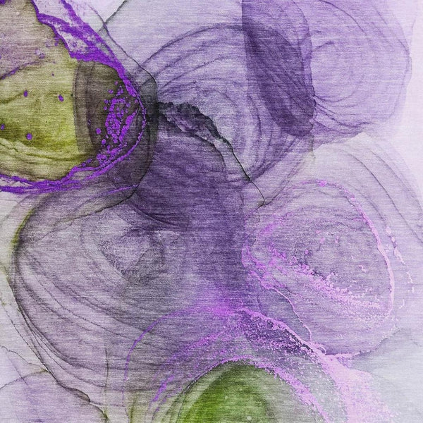 HomeRoots 8' X 10' Abstract Washable Area Rug in Purple, Green & Ivory - UV Protected, Stain Resistant Style 647048