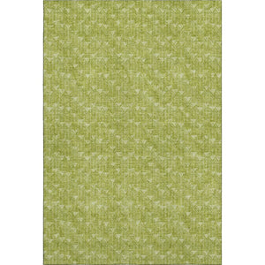HomeRoots 5' X 8' Fern Green & Ivory Geometric Area Rug - Washable, UV Protected, Stain Resistant & Durable 647052